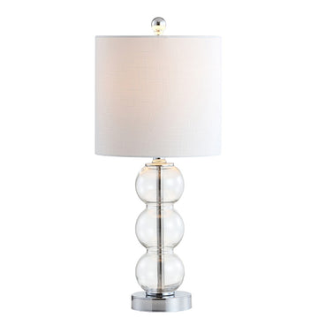 February 21" Glass/Metal LED Table Lamp - JONATHAN Y